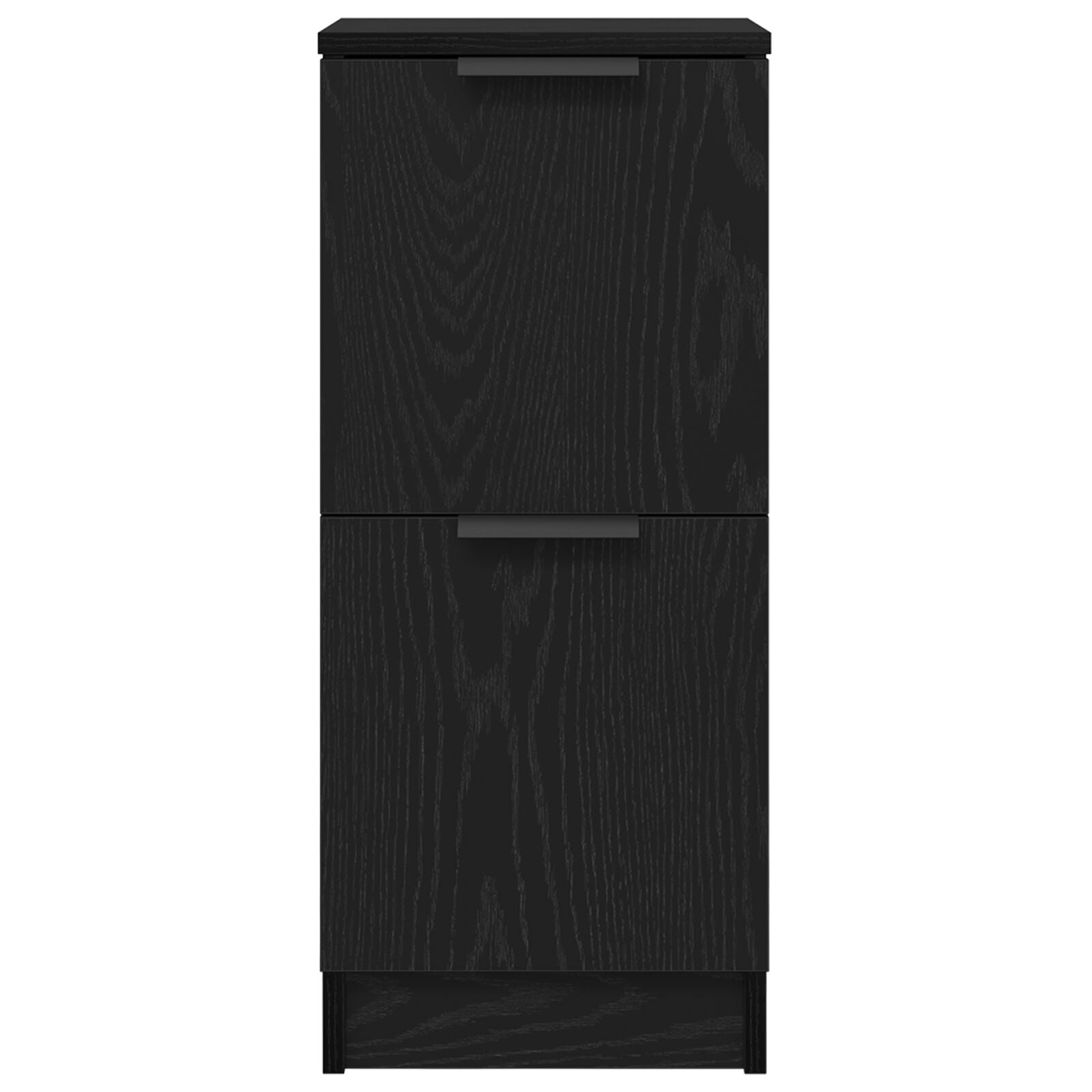 Dressoirs 2 Stuks In Zwart Eiken, 30X30X70 Cm, Gemaakt Van Geengineerd Hout