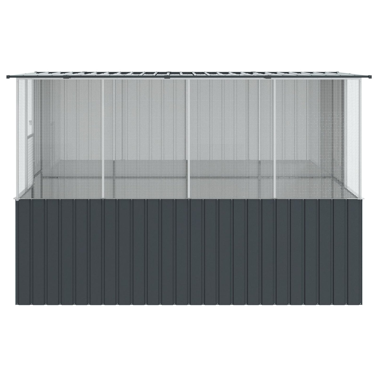 Vogelkooi Antraciet 215X78X200 Cm Gegalvaniseerd Staal