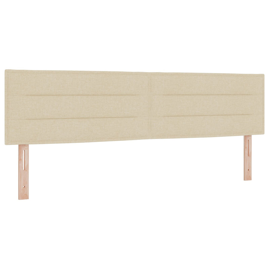 Boxspringbed Met Matras Stof Crème 180 x 200 cm Geknoopt