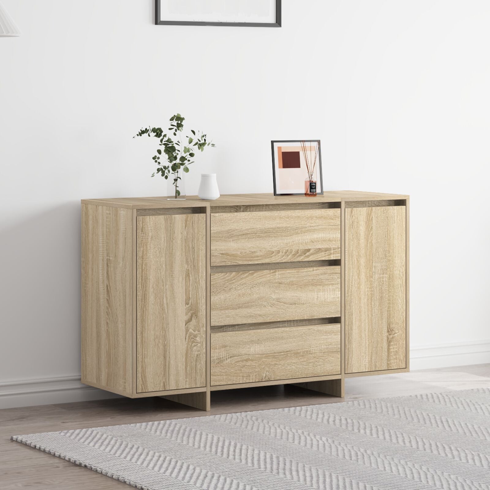 Sideboard Sonoma Eiken Gefabriceerd Hout Buffet Sideboard