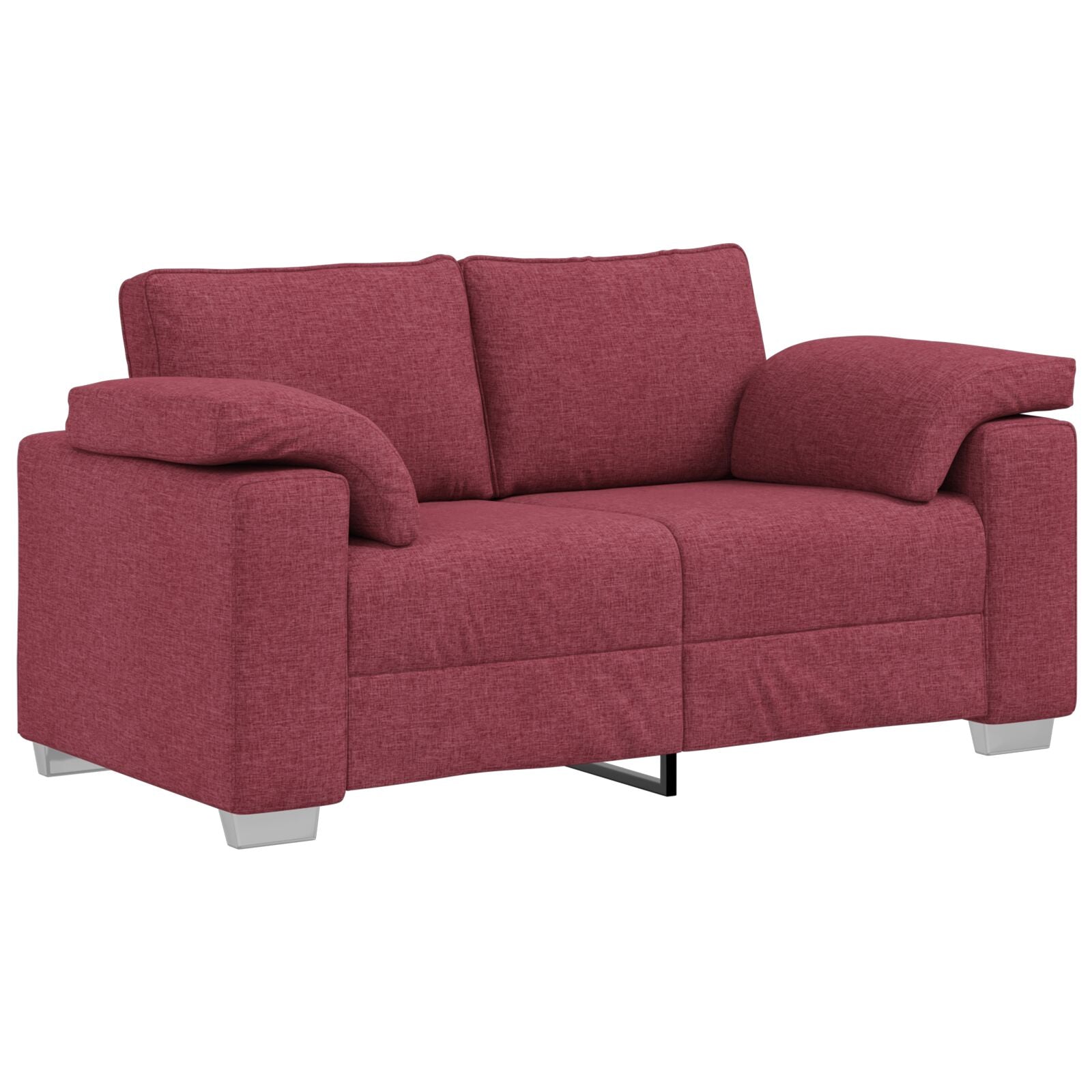 Love Seat Bank Wijnrood Stof Wind rood 120 cm