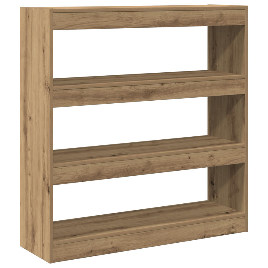 Boekenkast/Kamerscherm In Ambachtelijk Eiken - 100X30X103Cm, Gemaakt Van Gefabriceerd Hout