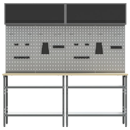 8-Delige Werkbankset Grijs Staal