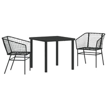 3-Delig Tuinset Zwart Poly Riet