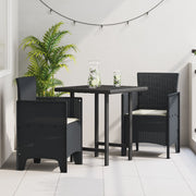 Tuinstoel 2 stuks antraciet 53x49x85 cm polypropyleen