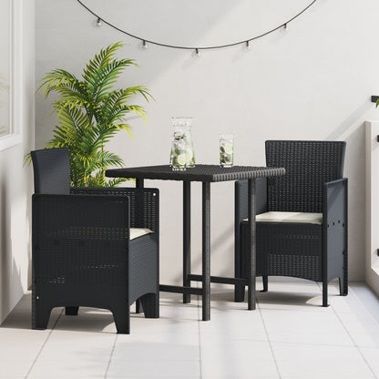 Tuinstoel Set Van 2 , Plastic Rattan Crème wit Anthraciet