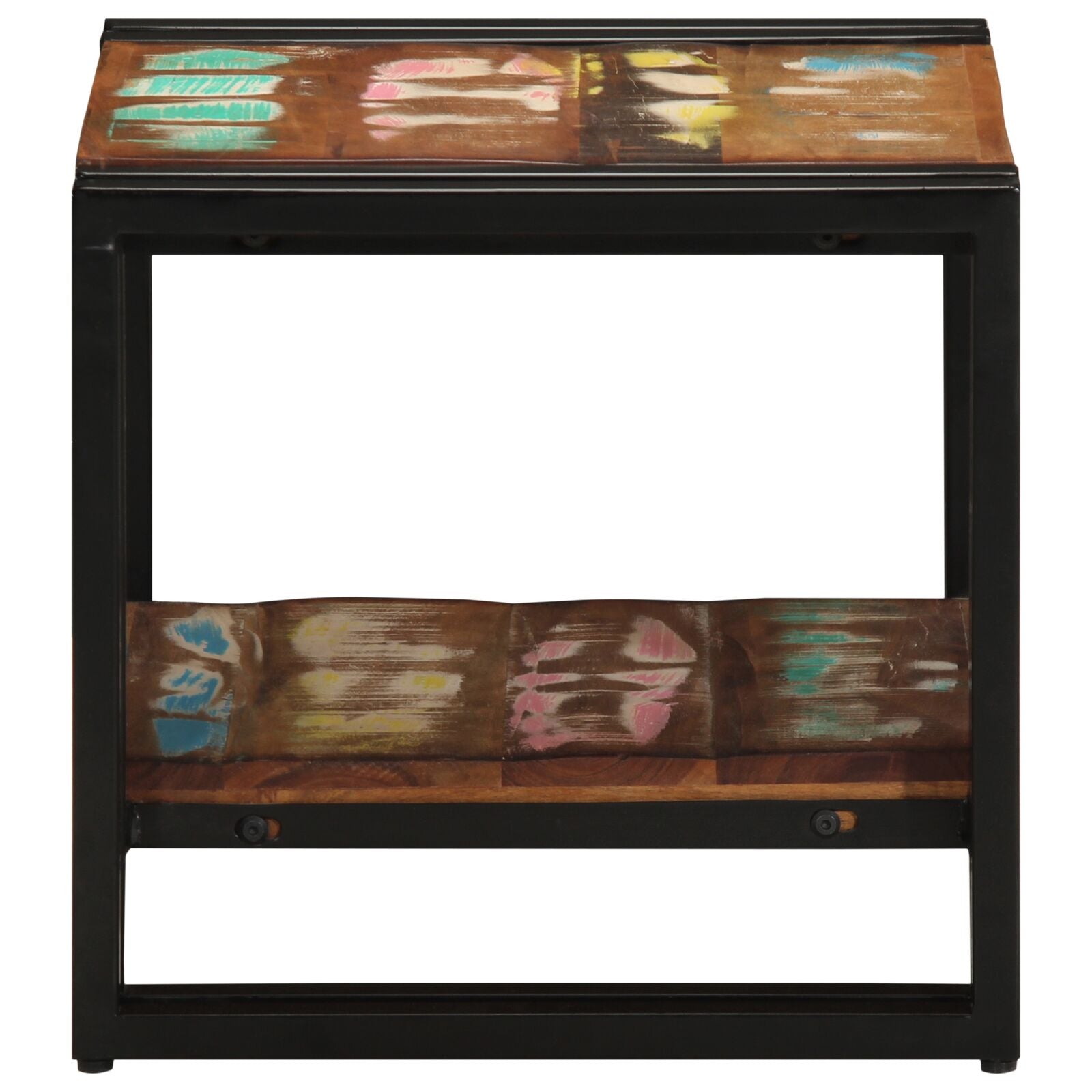 Salontafel Meerkleurig 40X50X38 Cm Massief Hout Gerecycled 40 x 40 x 38 cm Massief acaciahout