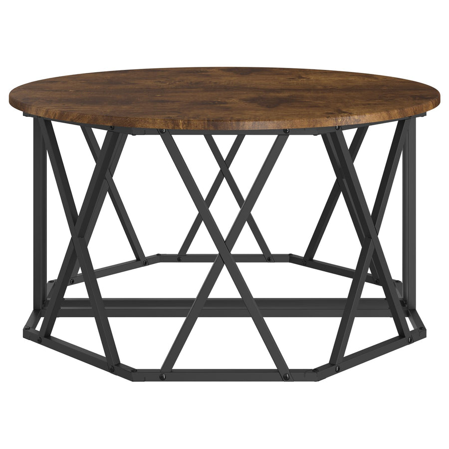 Salontafel 80X80X42 Cm Gelaagd Hout Gerookt eiken