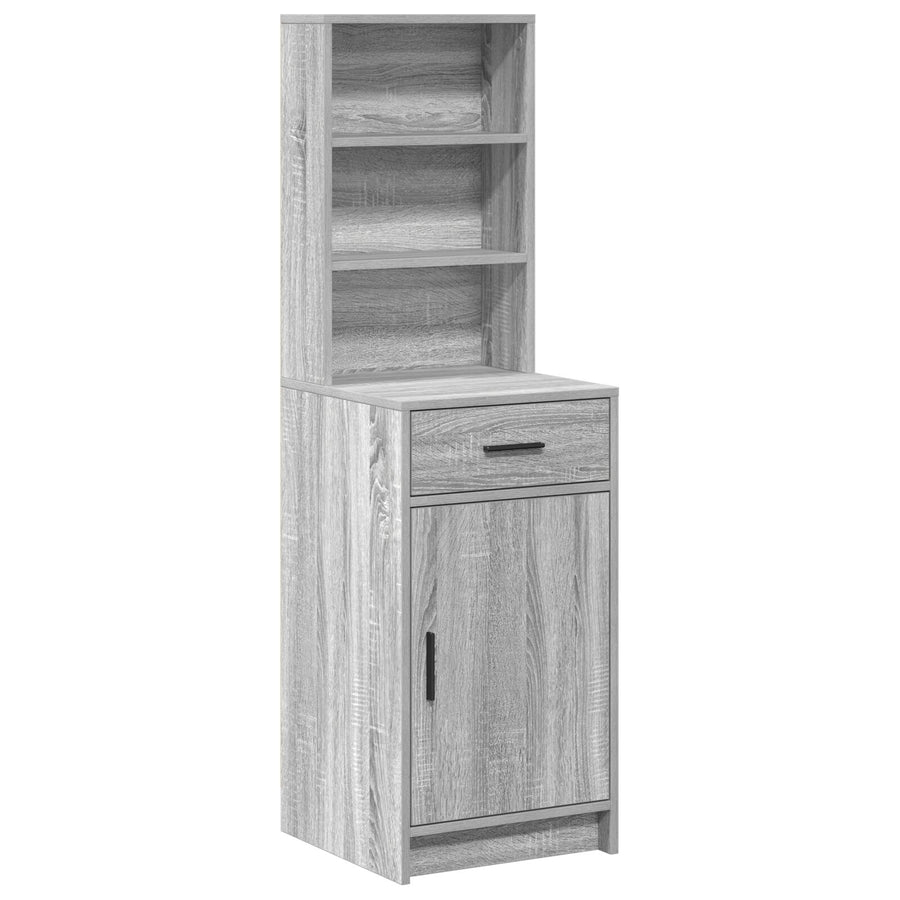 Hoge Kast 40X41X135 Cm Bewerkt Hout Grijze sonoma