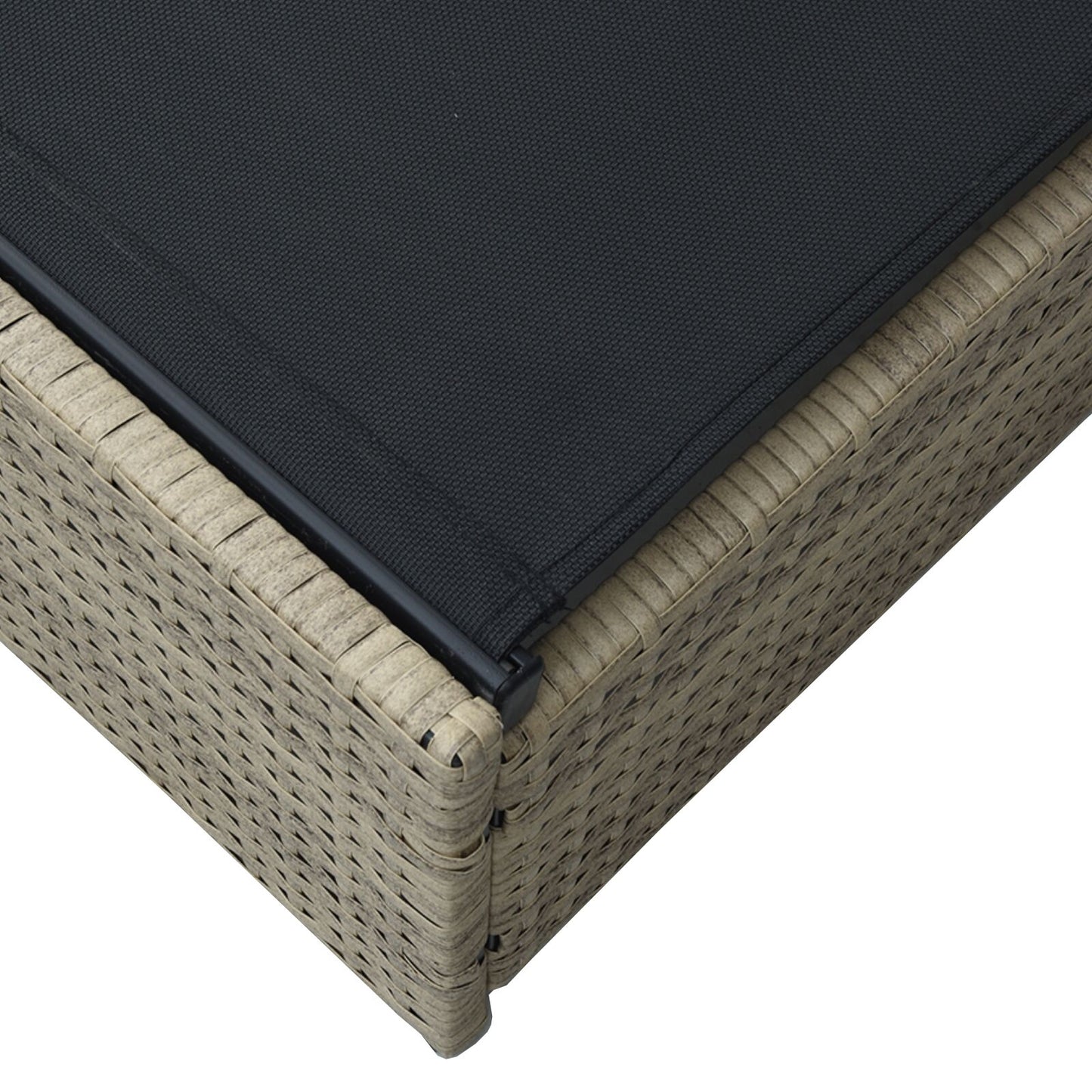 Zonnebed 60X200X27 Cm Poly Rattan Beige