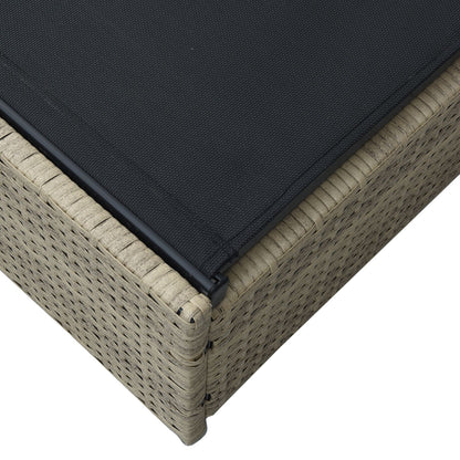 Zonnebed 60X200X27 Cm Poly Rattan Beige
