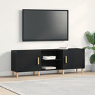 TV-kast 150 cm zwart eiken