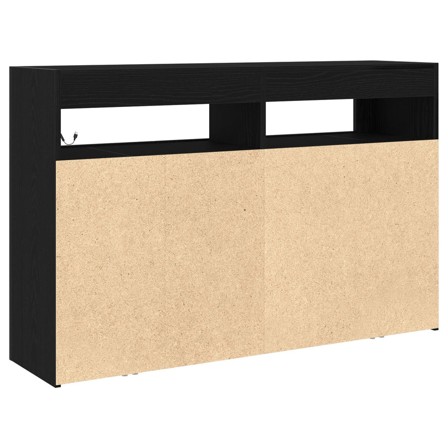 Dressoir Gefabriceerd Hout 116 X 30 X 75 Cm Zwart eiken