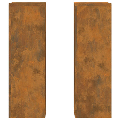 Buiten Plantenstandaarden Pilaren 2 Stuks 24X24X75 Cm Roestbestendig staal 2x (75 cm)