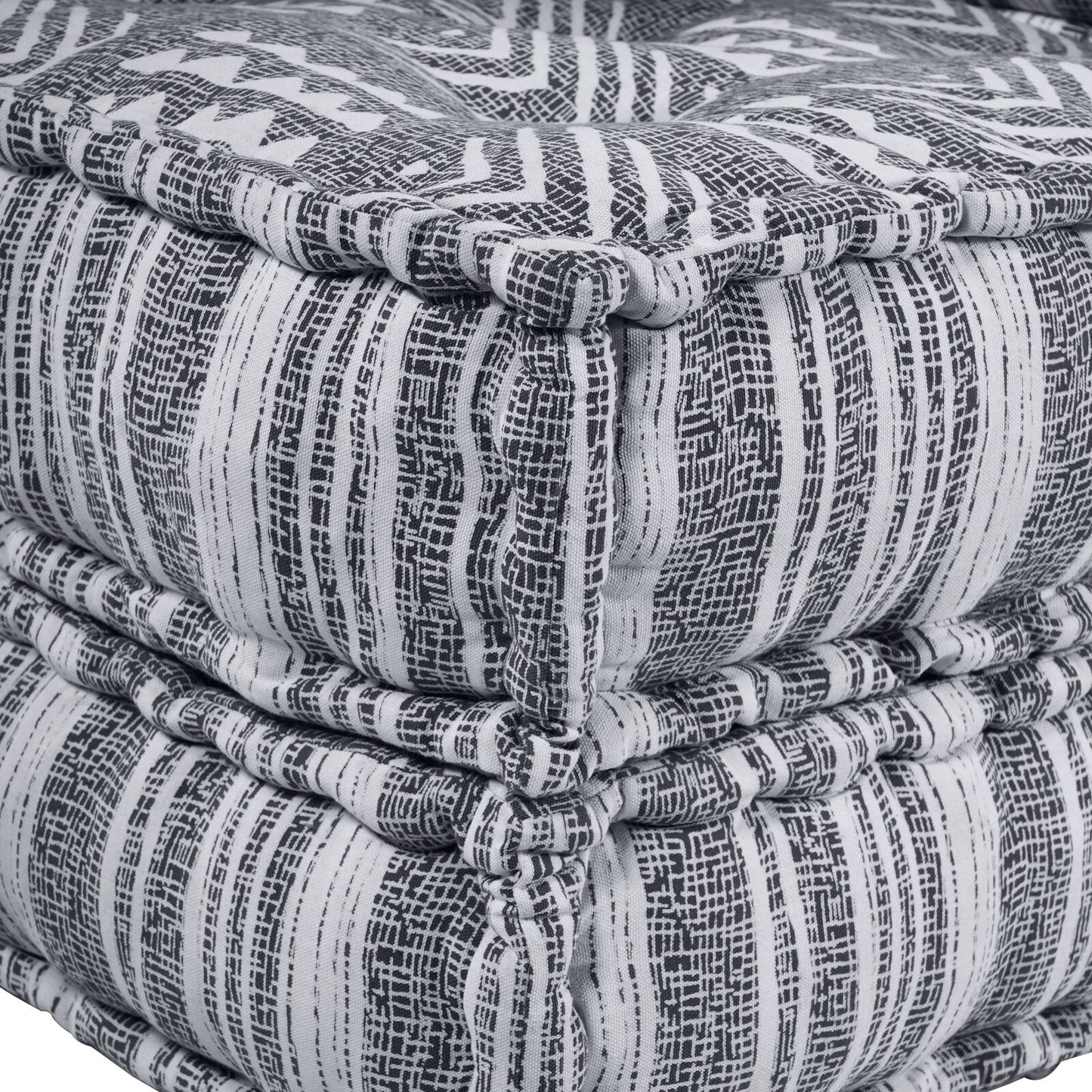 Modulaire Poef Grijs 70X70X36 Stof Grijze Print 70 x 70 x 36 cm Lounge sofa
