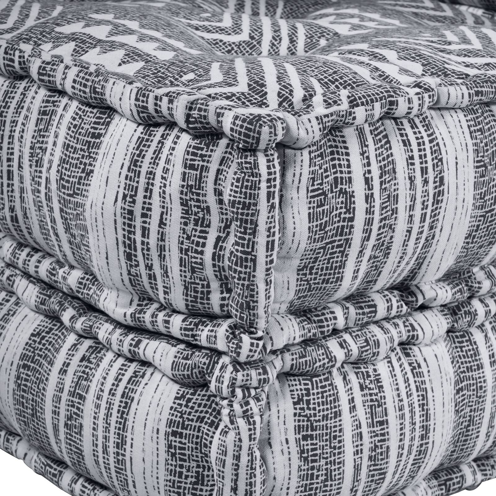 Modulaire Poef Grijs 70X70X36 Stof Grijze Print 70 x 70 x 36 cm Lounge sofa