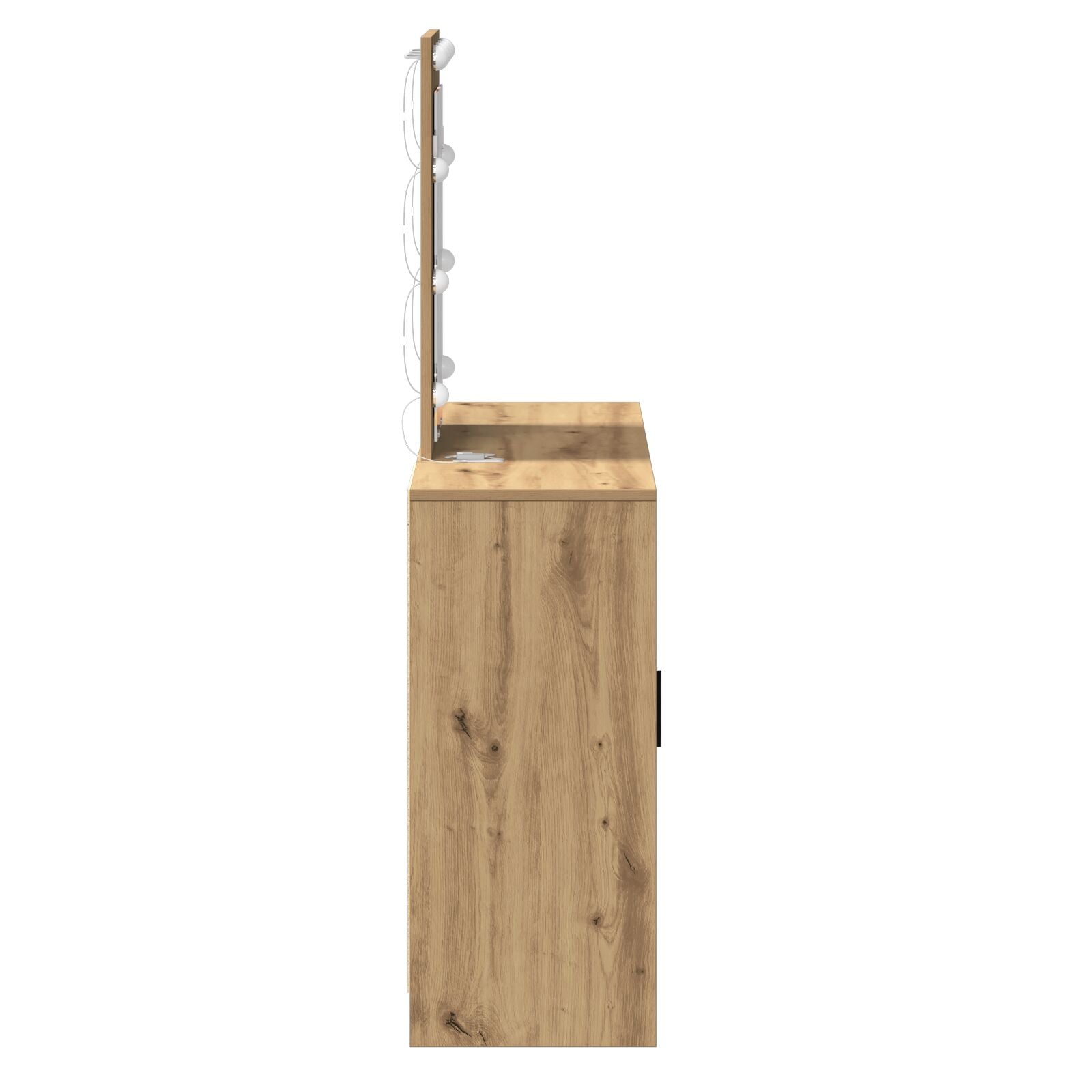 Dressing Tafel Met Led Verlichting 102X33X135 Cm Artisan eiken