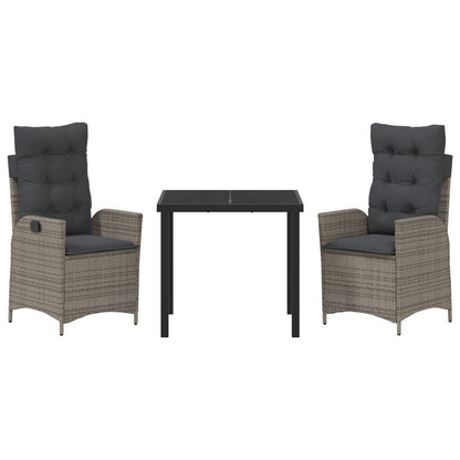 Set Van 2 Grijs Pe Rattan Standaard Afneembare Hoezen