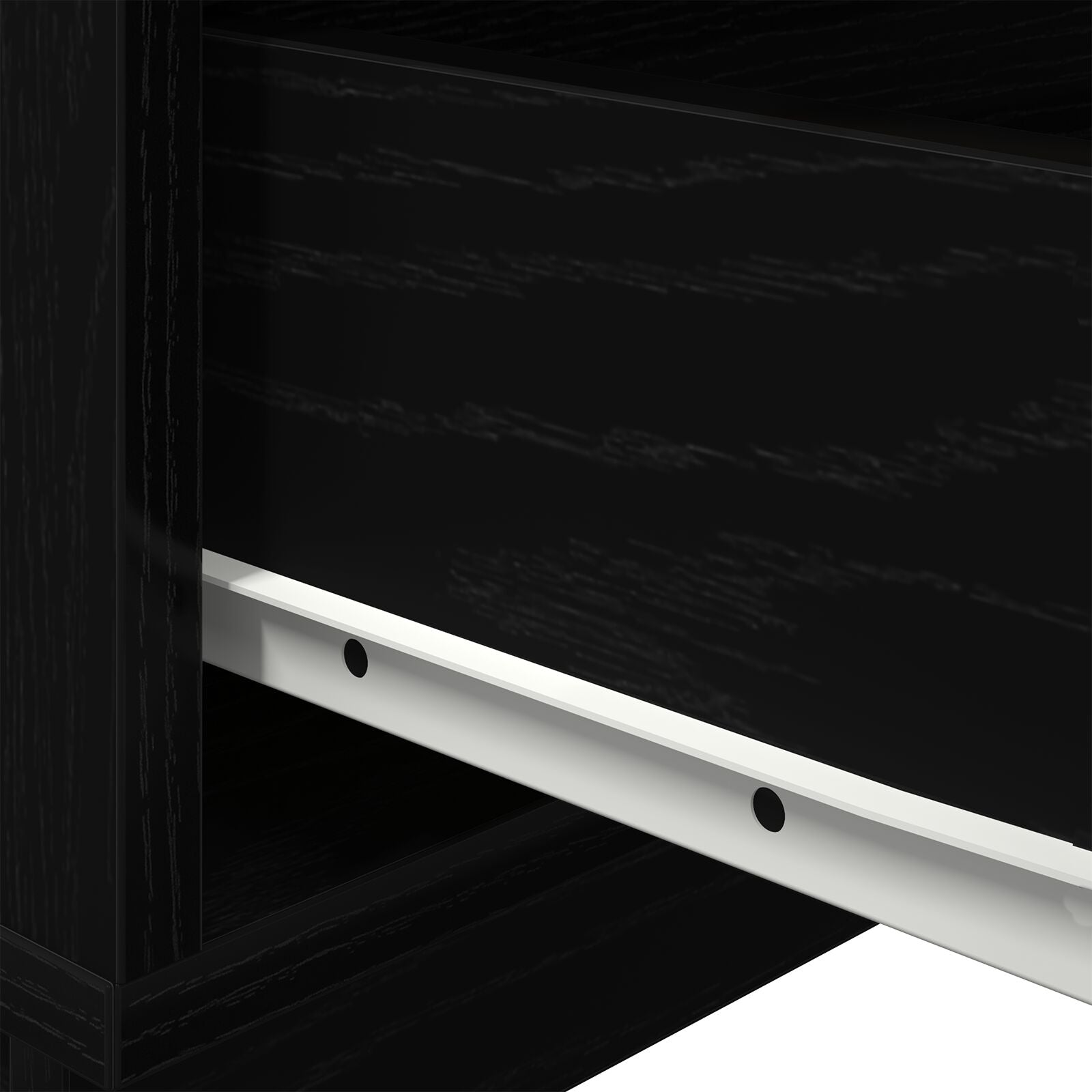 Nachtkastje Met Led-Verlichting 70X36X40.5 Cm Zwart eiken