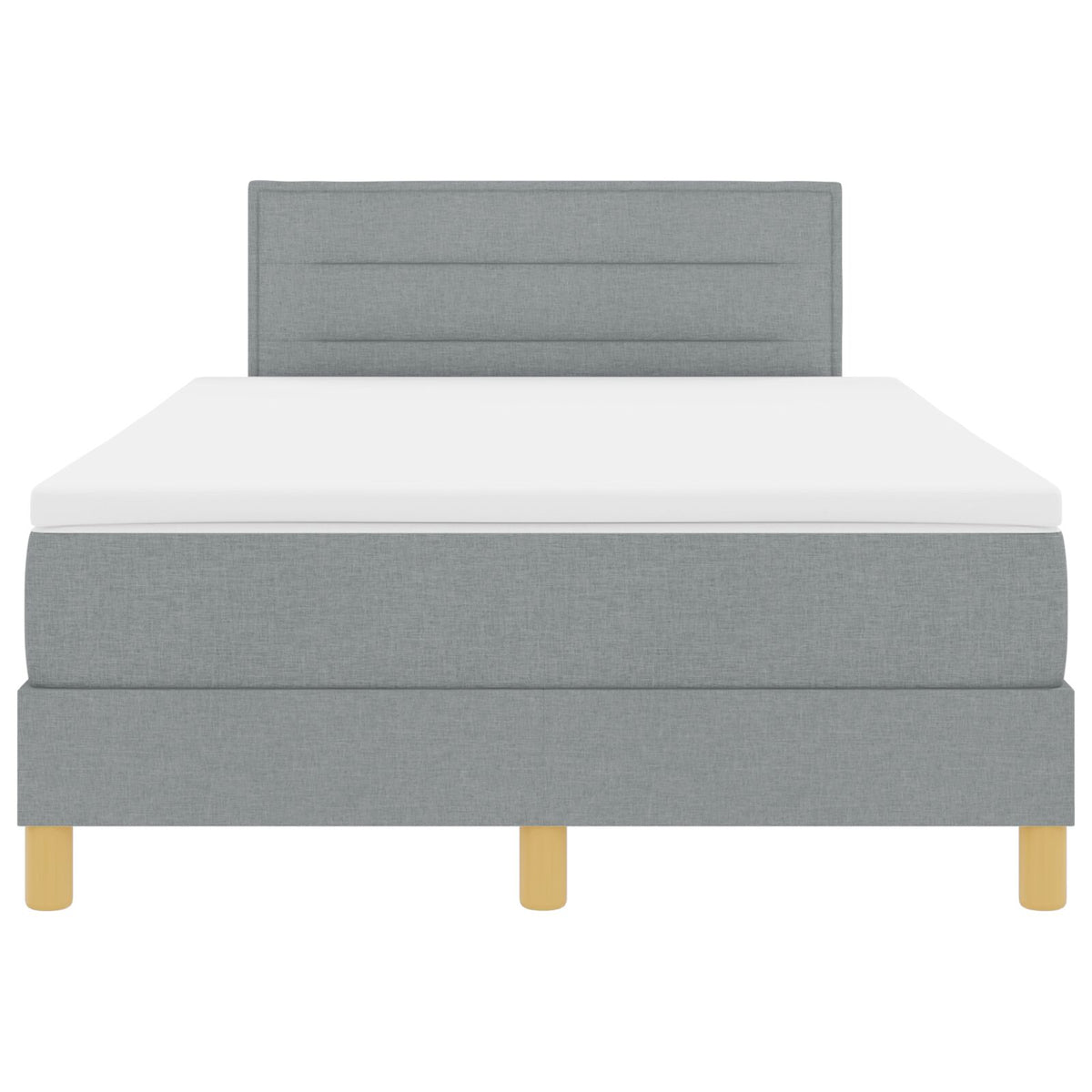 Boxspringbed Met Matras Lichtgrijs 120X190 Cm Stof Blauw