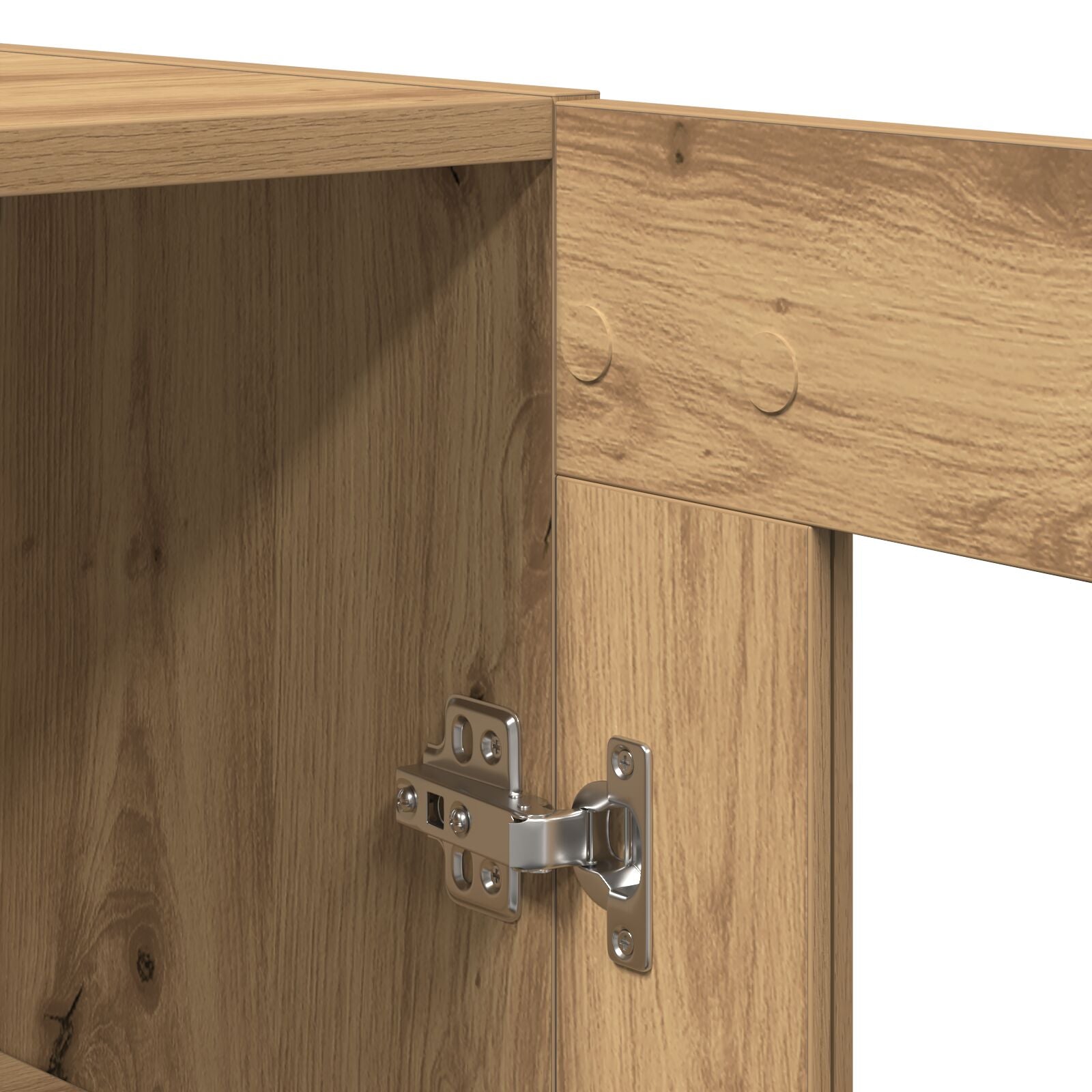 Hoogkast Ambachtelijk Eiken 69,5X34X180 Cm Bewerkt Hout