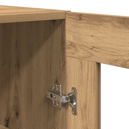 Hoogkast Ambachtelijk Eiken 69,5X34X180 Cm Bewerkt Hout