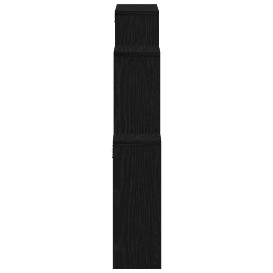 Wandkast Zwart Eiken 80X15X78,5 Cm Gemaakt Van Hout