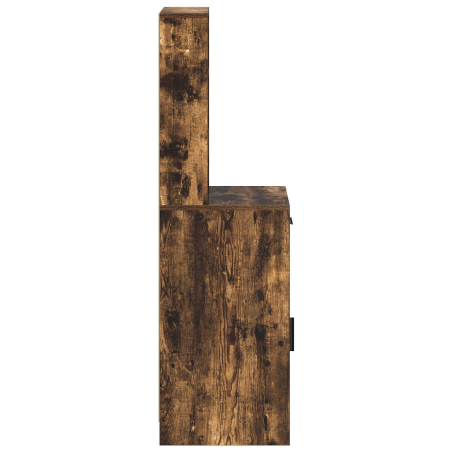 Hoge Kast In , 40X41X135 Cm, Gemaakt Van Engineered Wood Gerookt eiken