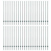 Hekpaal 200 cm groen staal 44 stuks
