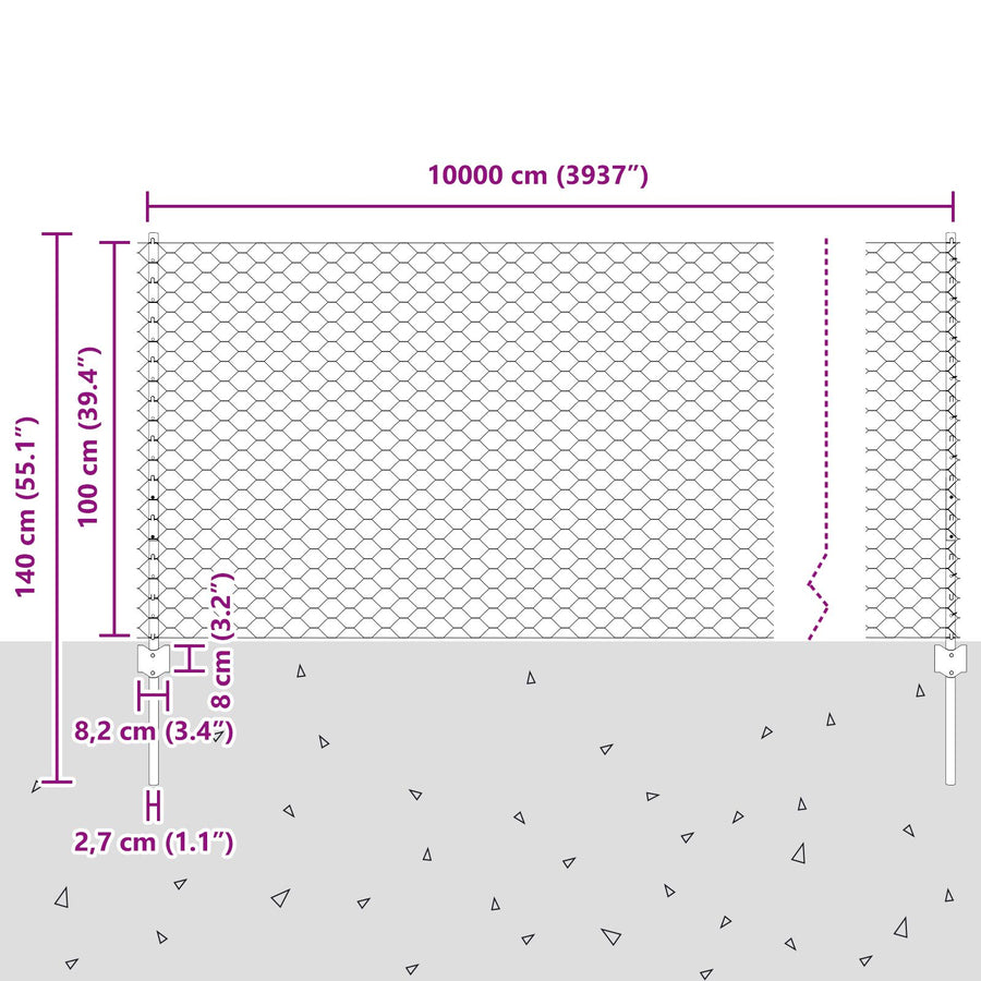 Omheining Posts 11 Stuks U-Channel Groen 100 Cm Staal,  Hexagon Omheining Groen 1X100 M Staal