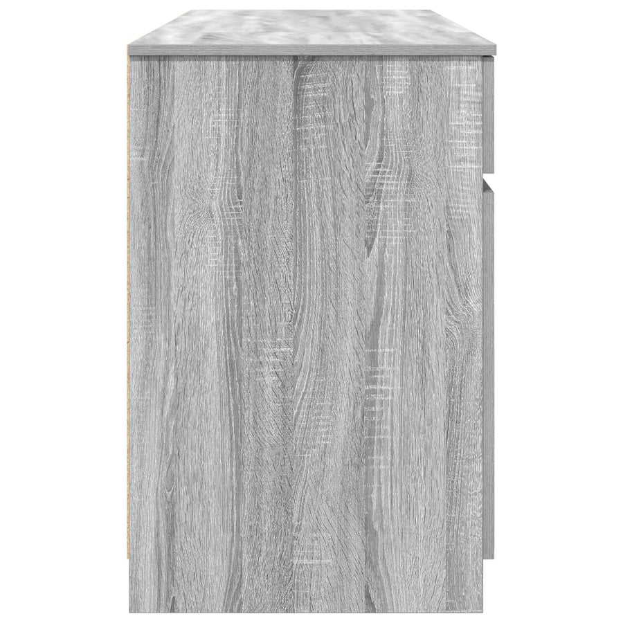 Bureau Grijs Sonoma 140X49X76 Cm Bewerkt Hout