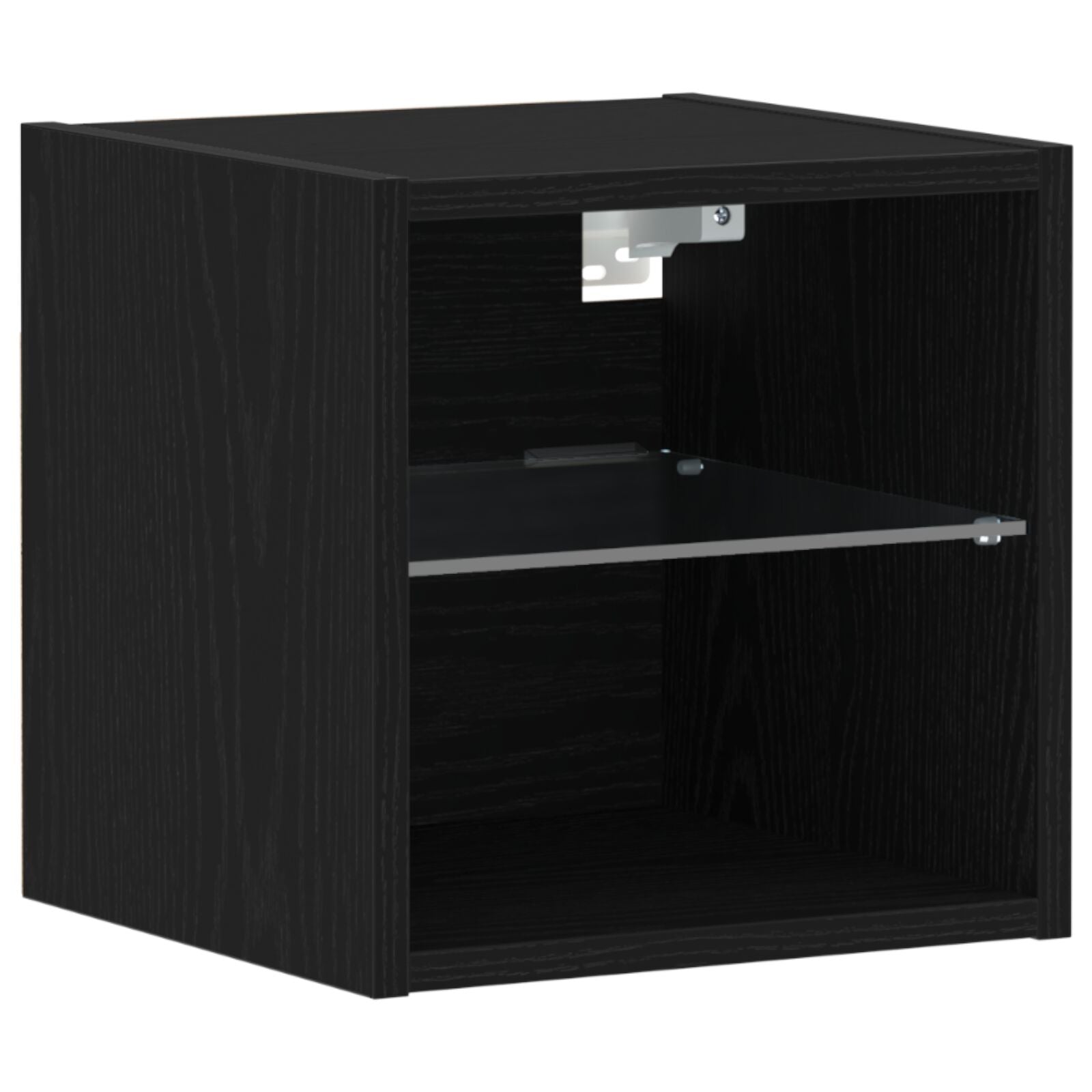 Led Tv-Kast Zwart Eiken 30X28,5X30 Cm Houtmateriaal