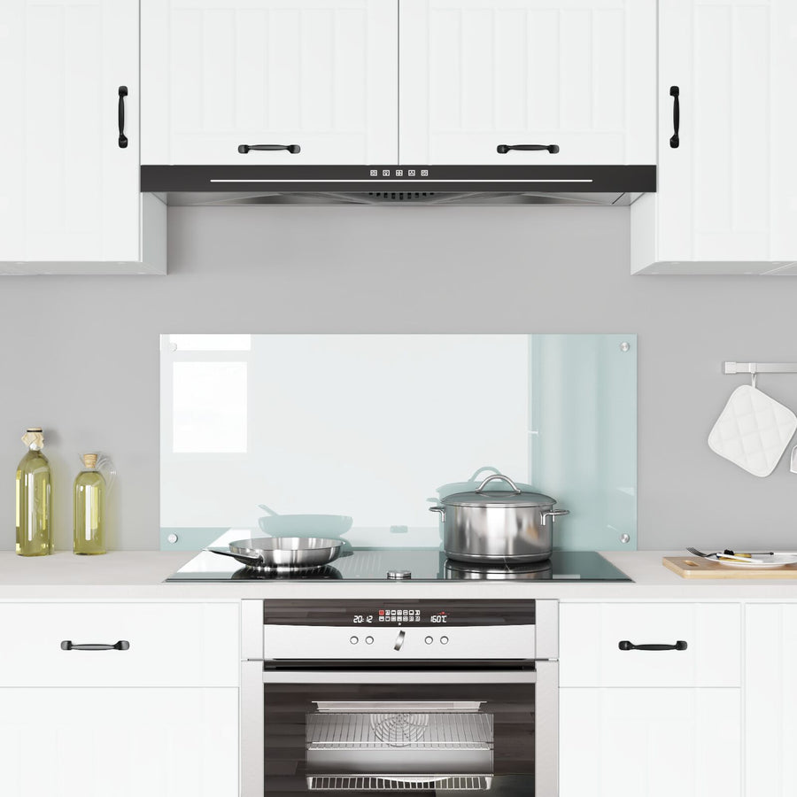 Keuken Achterwand 110X50X0,6 Cm Gelaagd Glas Wit 110 x 50 cm