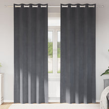 Verduisteringsgordijnen 2 Stks Velours Super Lichtgrijs 140 x 245 cm met oogjes