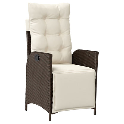 7 Delige Tuin Eet Set Bruin Poly Rattan