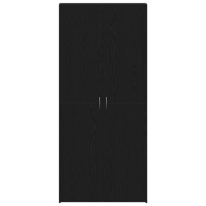 Schoenenkast Zwart Eiken Kunstmatig Hout Schoenenrek Rechthoekig