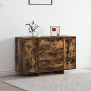 Dressoir gerookt eiken 120x41x75 cm massief hout