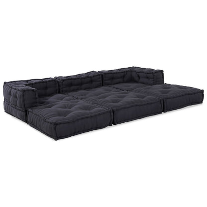 Modulaire Poef 3 Stuks Antraciet Stof Anthraciet 70 x 70 x 54 cm Midden + 2x hoek