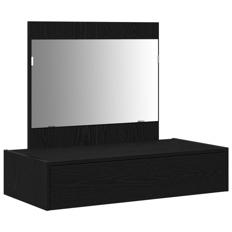 Wandkaptafel 83 x 40 x 70 cm Zwart eiken zonder LED