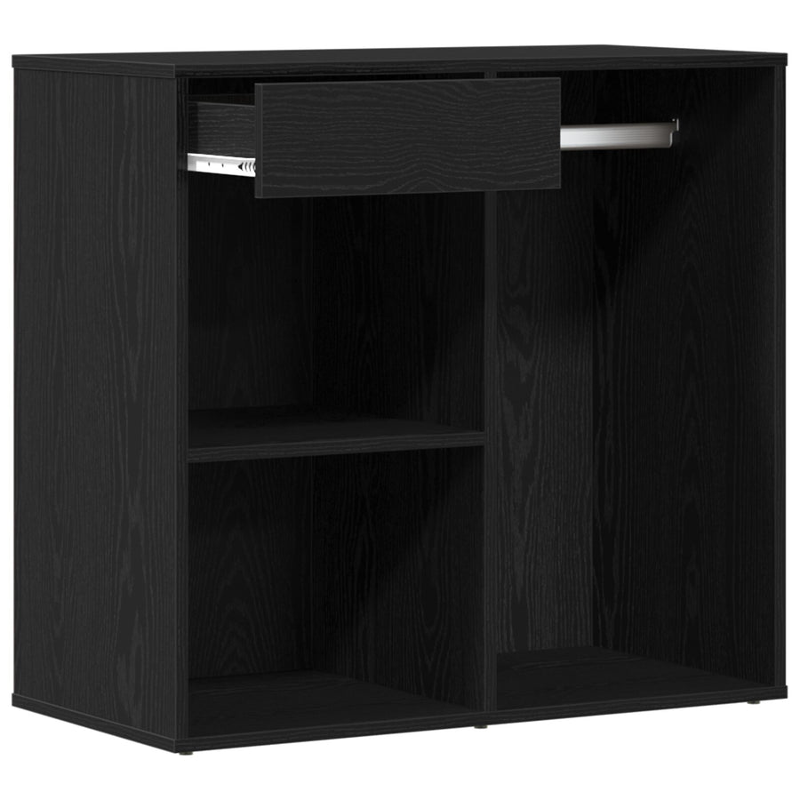 Zwarte Eiken Cosmetica Cabinet 80X40X75 Cm Gemaakt Van Bewerkt Hout