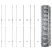 Gegalvaniseerd Draadhek Met 22 U-Paaltjes Zilver 0.8X50 M Staal