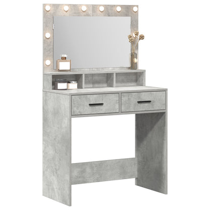 Kaptafel Met Led-Verlichting 79 x 41 x 135 cm Betonnen grijs