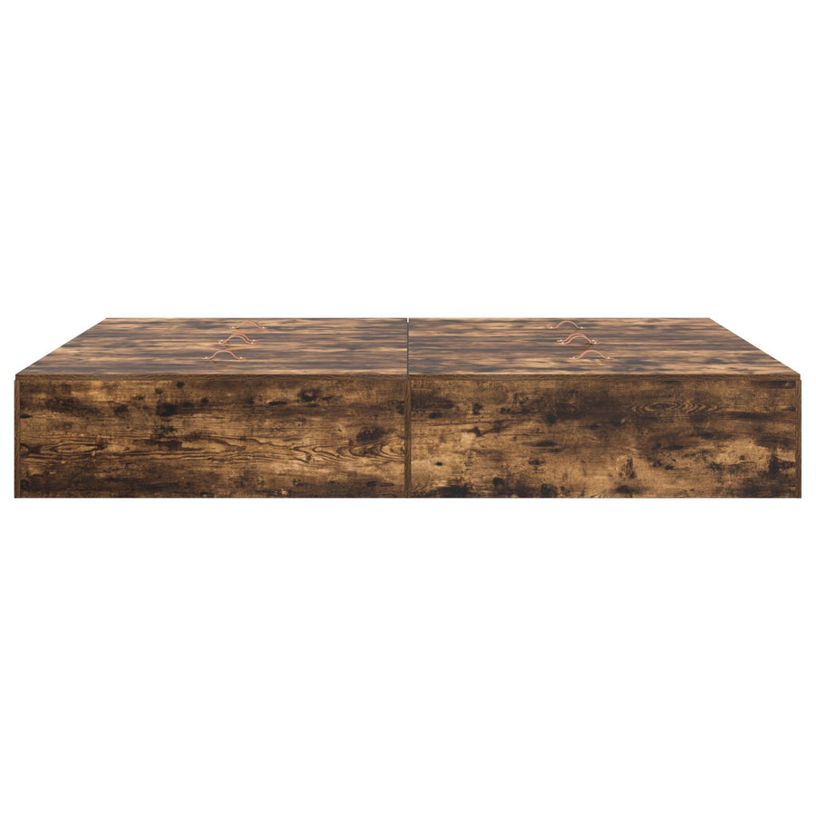 Opbergbedframe Gerookt Eiken 140 x 190 cm