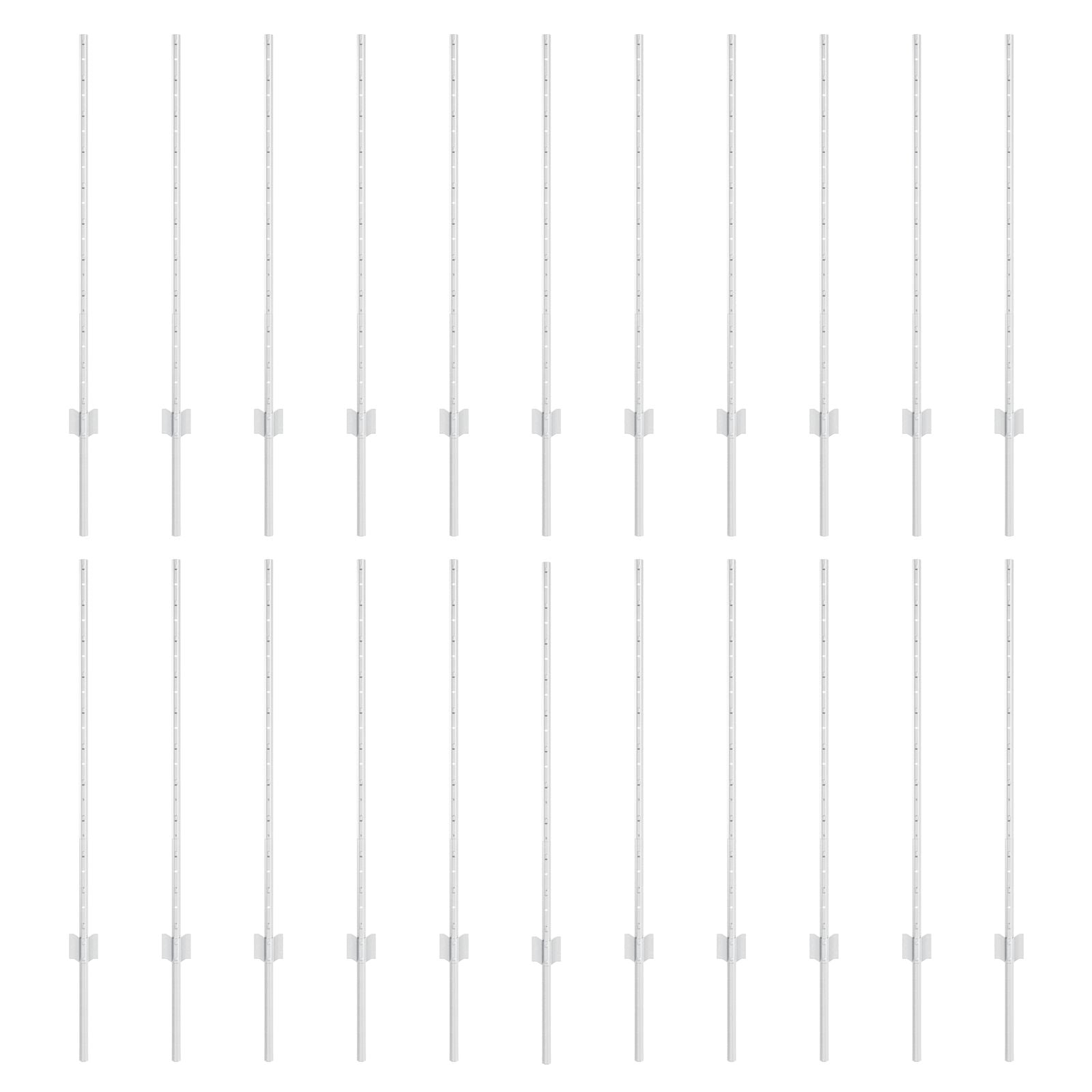 Fence Posts 44 pcs U-Channel Zilver 140 cm Staal