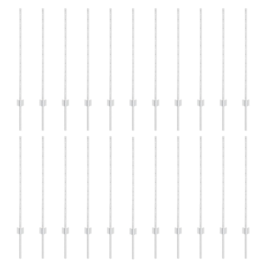 Fence Posts 44 pcs U-Channel Zilver 140 cm Staal