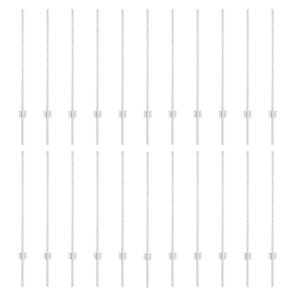 Fence Posts 44 pcs U-Channel Zilver 140 cm Staal