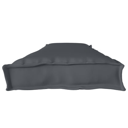 Pallet Kussens Voor De Bank 2 Stuks 180X40X8 Cm Polyester Grijs