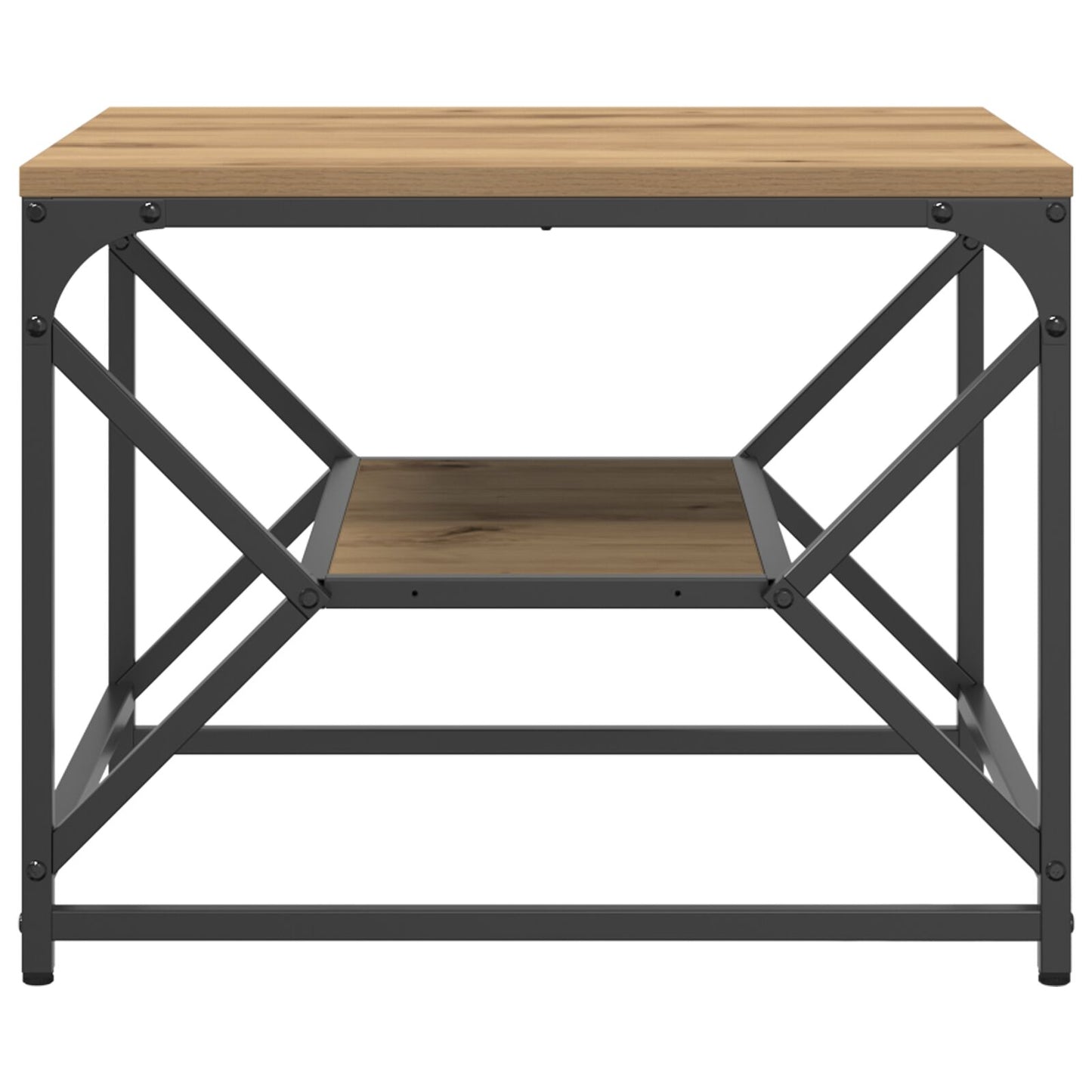 Salontafel Met Plank Bewerkt Hout Artisan eiken 51 x 50 x 40 cm