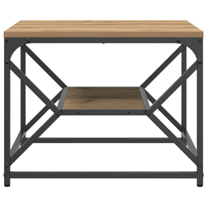 Salontafel Met Plank Bewerkt Hout Artisan eiken 51 x 50 x 40 cm