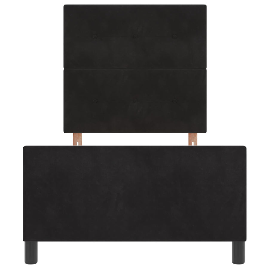 Bedframe Zwart 100X200 Cm Velours Crème